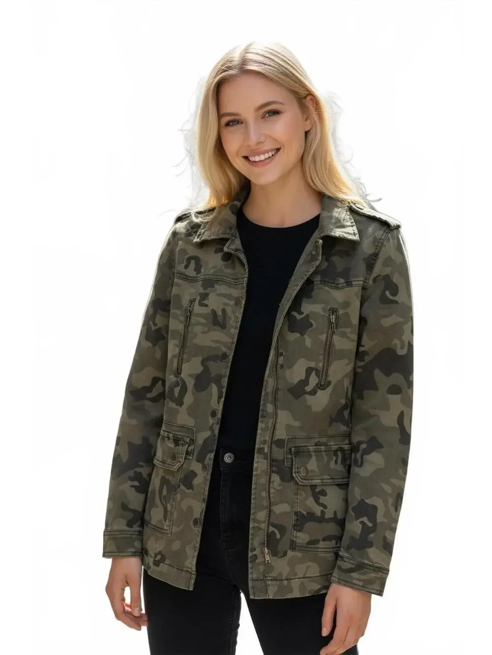 Gianni Bini Women's XS Camouflage Utility Jacket